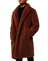 Topman Faux Fur Long Teddy Coat
