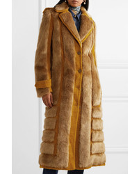 Acne Studios Faux Fur Trimmed Boucl Coat