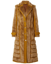 Acne Studios Faux Fur Trimmed Boucl Coat