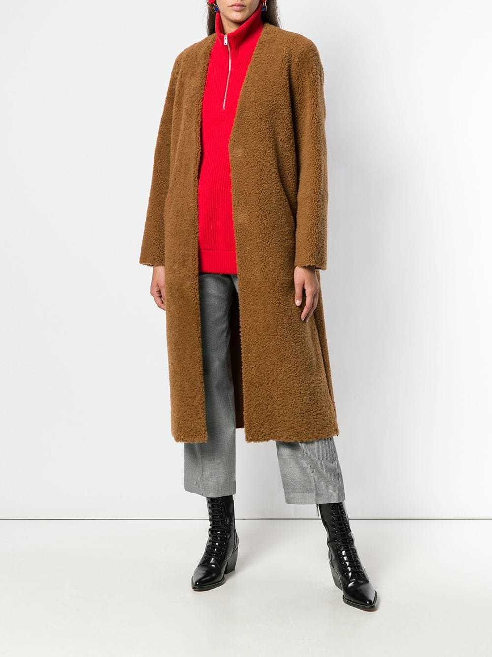 Inès & Marèchal Ins Marchal Single Breasted Shearling Coat, $1,960 ...