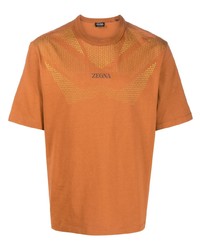 Zegna Geometric Pattern Print T Shirt