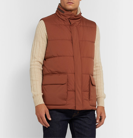 Loro Piana Storm System Quilted Shell Hooded Gilet, $2,443 | MR 