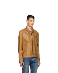 Schott Brown Leather Unlined Jacket