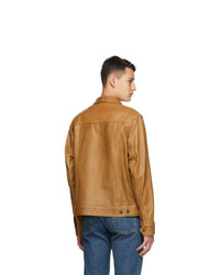 Schott Brown Leather Unlined Jacket