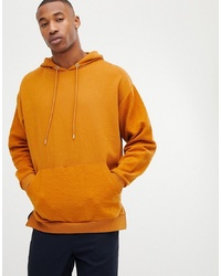 ASOS DESIGN Oversized Hoodie With Reverse Brush Back Sleeves And Pocket
