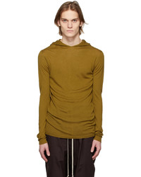 Rick Owens Yellow Cashmere Hoodie