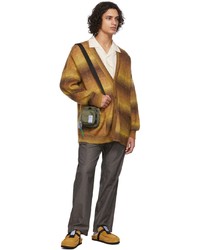 McQ Brown Mohair Oversized Cardigan