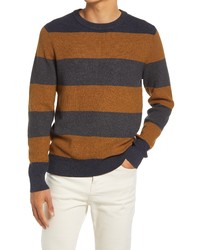 Selected Homme Chase Stripe Organic Cotton Blend Sweater