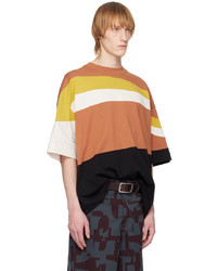 Dries Van Noten Orange Striped T Shirt
