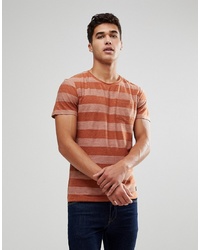 BLEND Stripe T Shirt In Rust