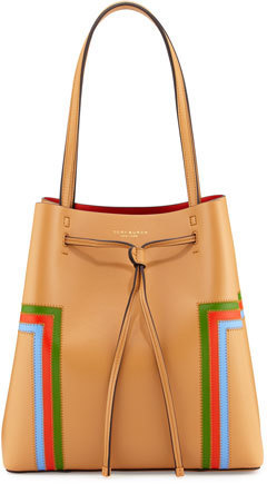 Tory burch block outlet t drawstring tote