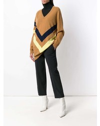 Erika Cavallini Boxy Striped Print Sweater