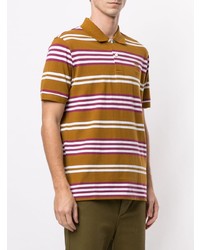Kent & Curwen Striped Logo Embroidered Polo Shirt