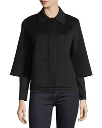 Neiman Marcus Cashmere Collection Luxury Kimono Sleeve Double Face Cashmere Cropped Jacket