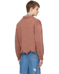 Doublet Red Cut Off Cardigan