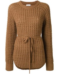 Tobacco Knit Wool Sweater
