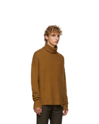 Acne Studios Brown Cashmere And Wool Oversized Nyran Turtleneck
