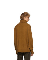 Acne Studios Brown Cashmere And Wool Oversized Nyran Turtleneck