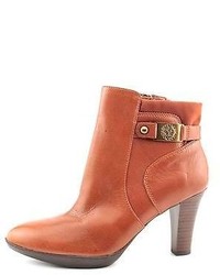 Anne Klein Ak Asher Size 95 Brown Leather Fashion Ankle Boots