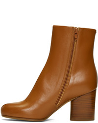 Maison Margiela Brown Leather Ankle Boots