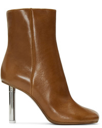 Vetements Brown Leather Ankle Boots