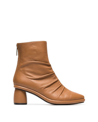 Reike Nen Camel Shirring 80 Leather Ankle Boots