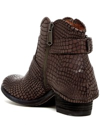 Donald J Pliner Dalis Buckle Ankle Embossed Leather Boot