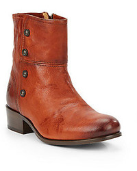 Frye Lynn Military Leather Ankle Boots