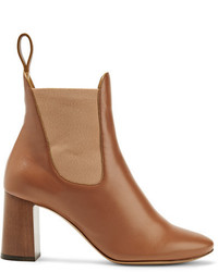 Chloé Leather Ankle Boots Brown