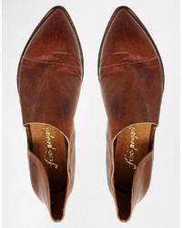 Free People Leather Cut Out Flat Shoes