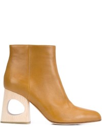 Marni Cut Out Heel Ankle Boots