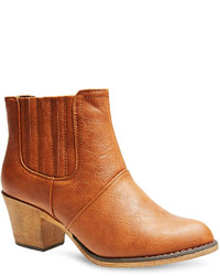 Wet Seal Faux Leather Cowboy Ankle Booties