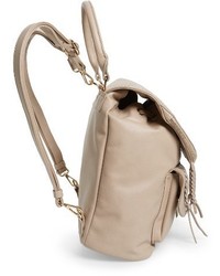 Sole Society Dixon Faux Leather Backpack Beige