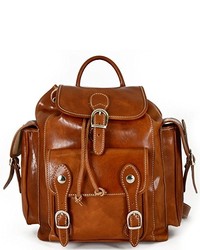 Tobacco Leather Backpack
