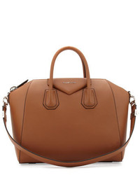 Givenchy Antigona Medium Leather Satchel Bag Caramel