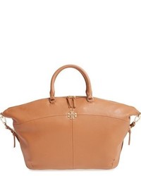 Tory Burch Ivy Leather Satchel Brown