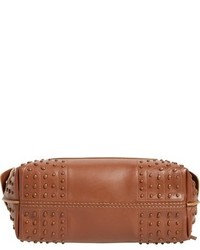 Tod's Small Wave Leather Satchel Brown