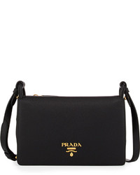 Prada Vitello Daino Double Gusset Shoulder Bag