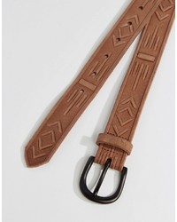 Asos Brand Handcarved Leather Belt
