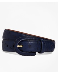 Brooks Brothers Ostrich Covered Buckle Belt
