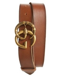 Gucci Gg Marmont Snake Buckle Leather Belt, $650 | Nordstrom | Lookastic