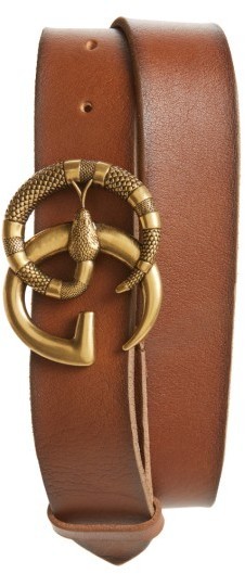 Gucci Gg Marmont Snake Buckle Leather Belt, $650 | Nordstrom | Lookastic