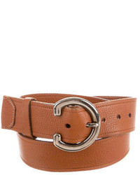 Prada Leather Buckled Belt