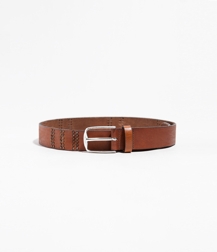 Zara Studded Leather Belt, $49 | Zara | Lookastic