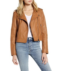 Cupcakes And Cashmere Faux Leather Moto Jacket