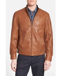 Missani Le Collezioni Leather Bomber Jacket