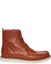 Toms Chocolate Brown Full Grain Leather Searcher Boots
