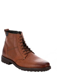 7 For All Mankind Cognac Leather Lace Up Boots