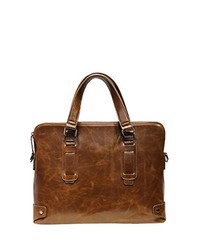 Tobacco Leather Briefcase