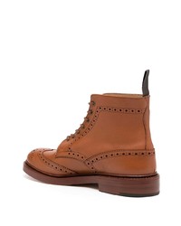 Tricker's Antique Brogue Detail Leather Boots